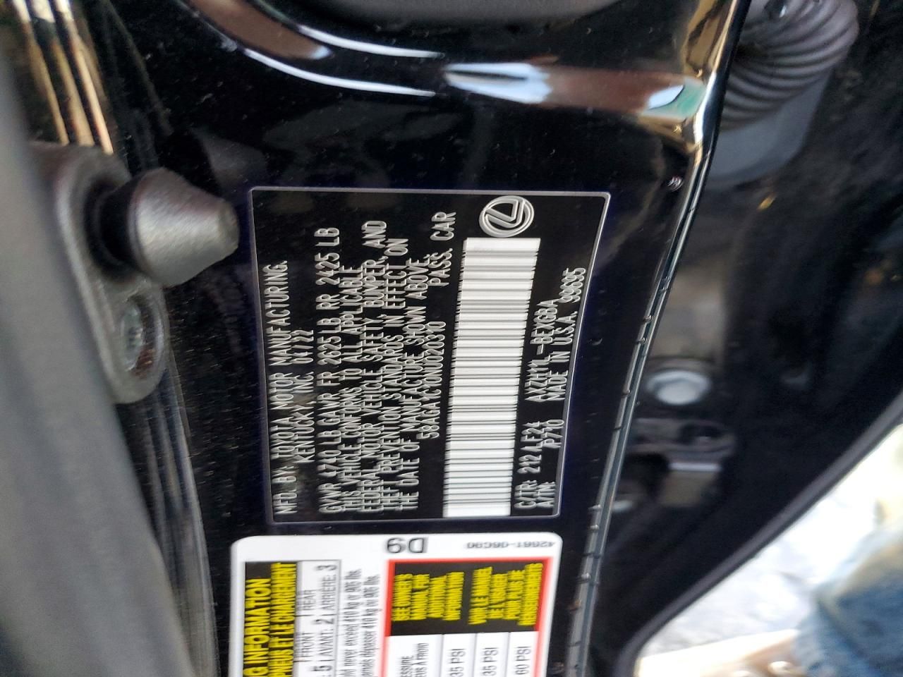 2022 Lexus Es 300h Base