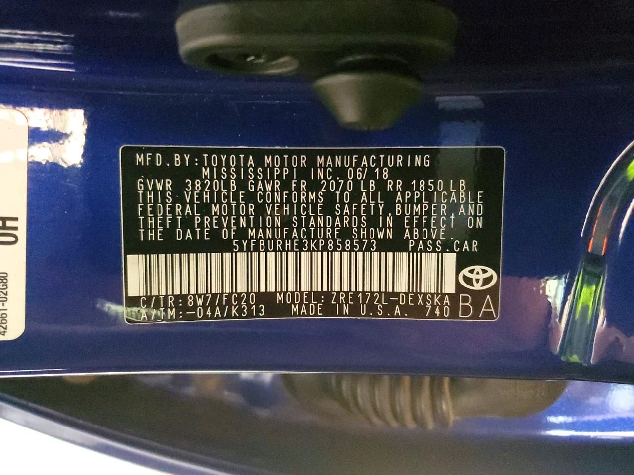 2019 Toyota Corolla l