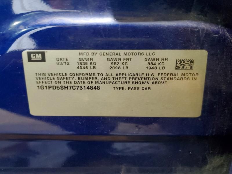 2012 Chevrolet Cruze ls