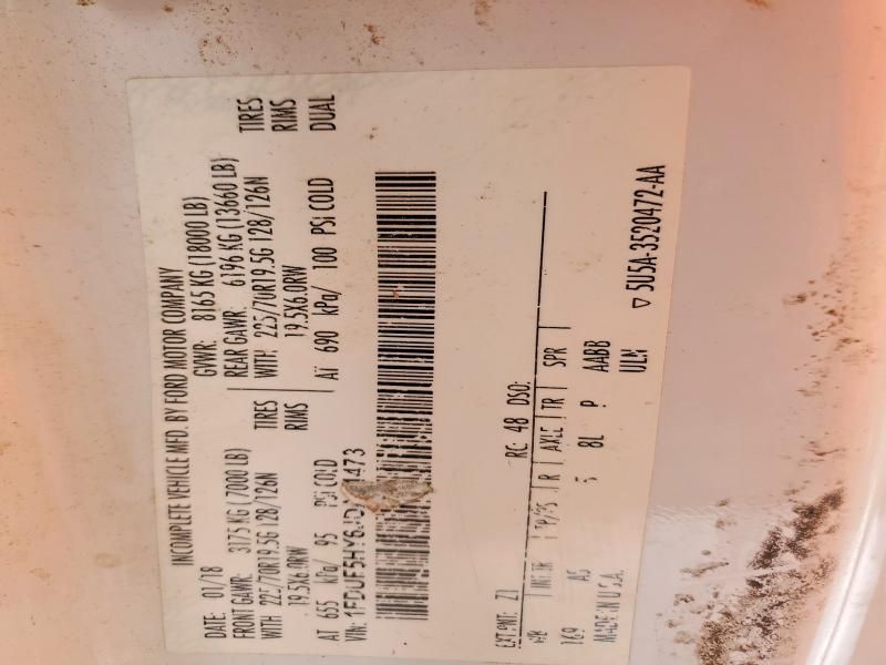 2018 Ford F550 Super Duty Truck cab and Chassis