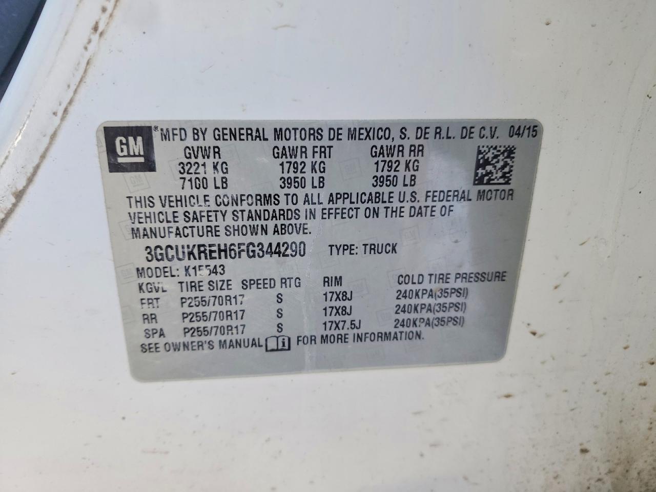 2015 Chev Silverado 1500