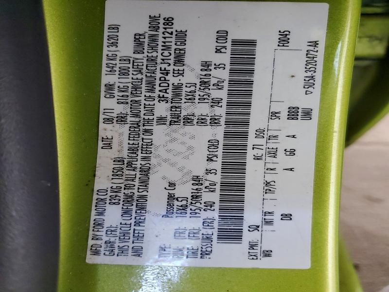 2012 Ford Fiesta ses