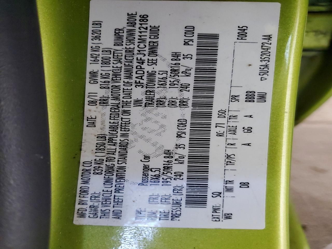 2012 Ford Fiesta ses