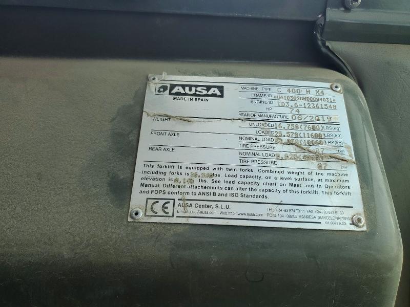 2019 Ausa C400 H X4 Forklift