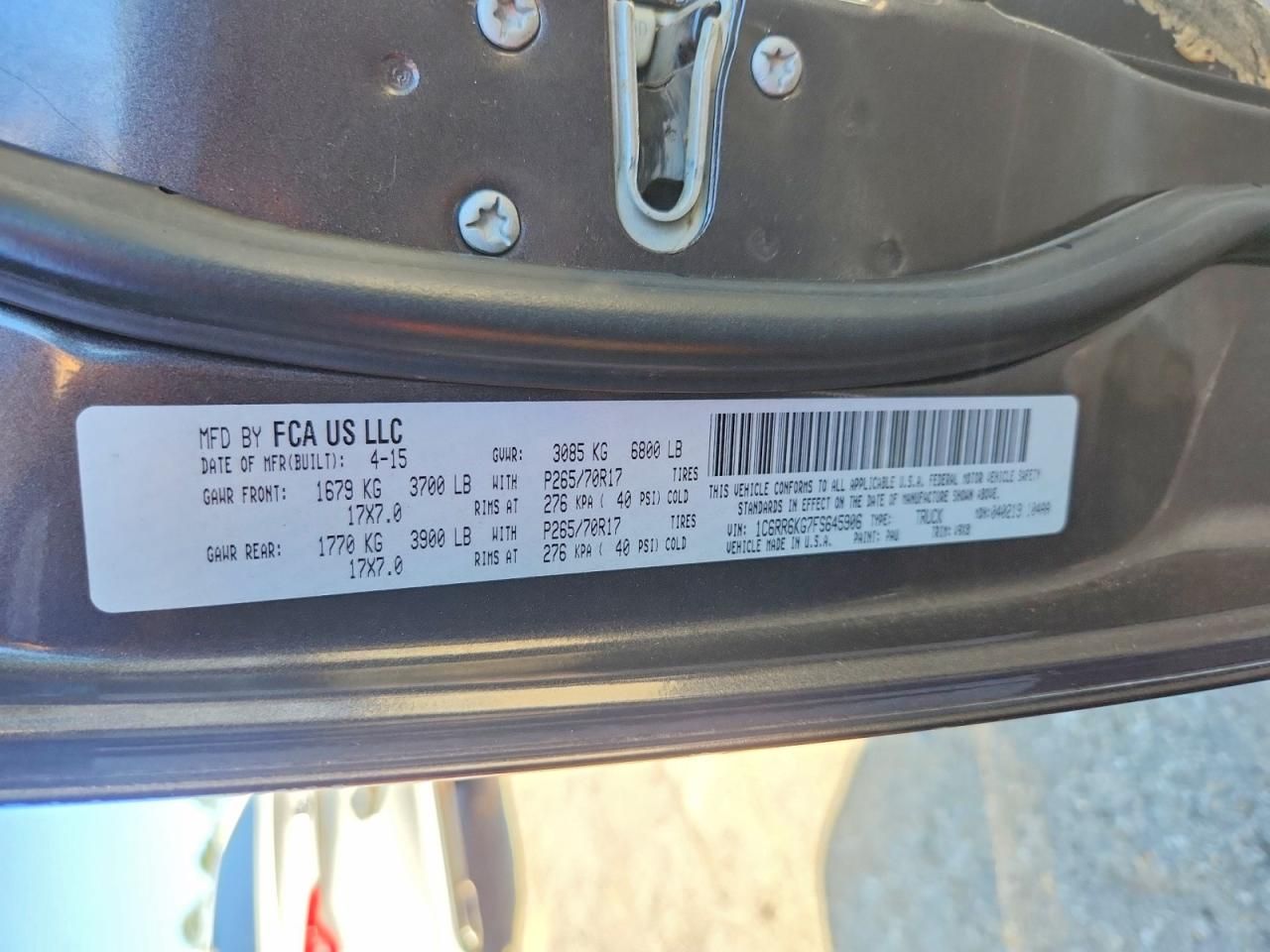 2015 Dodge Ram 1500 st