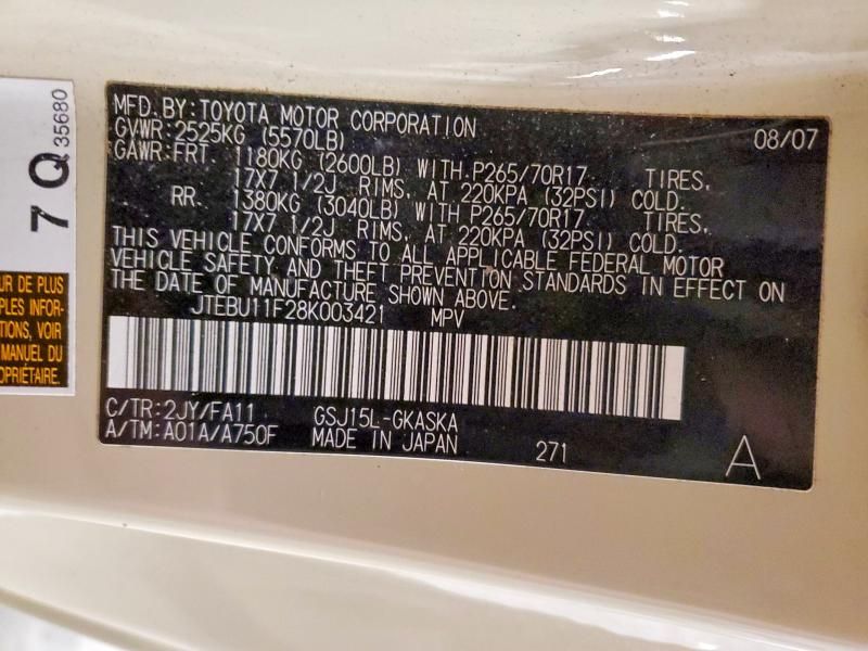 2008 Toyota Fj Cruiser