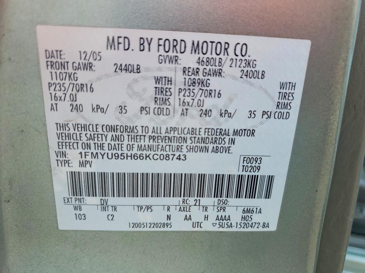 2006 Ford Escape hev