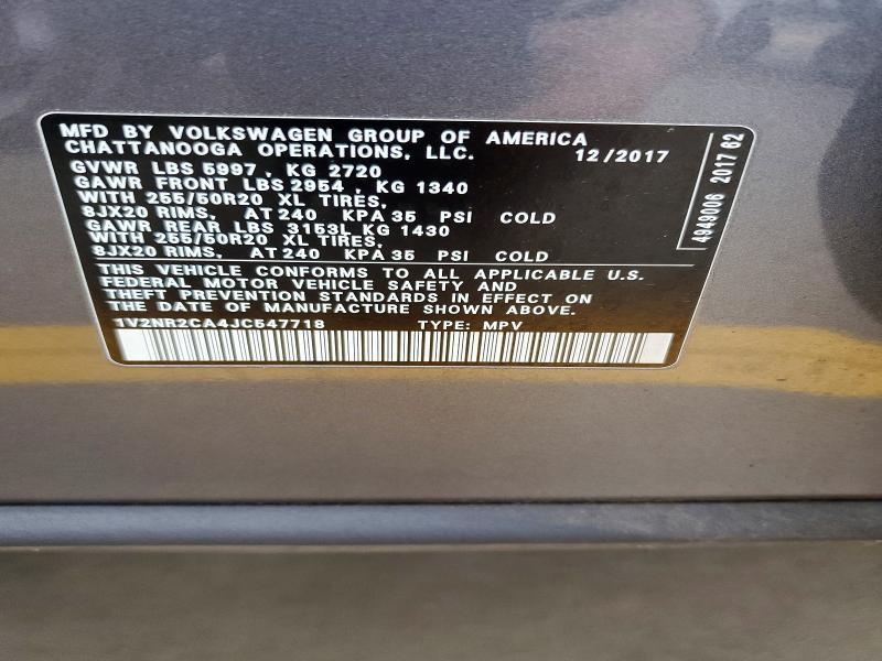 2018 Volkswagen Atlas sel Premium