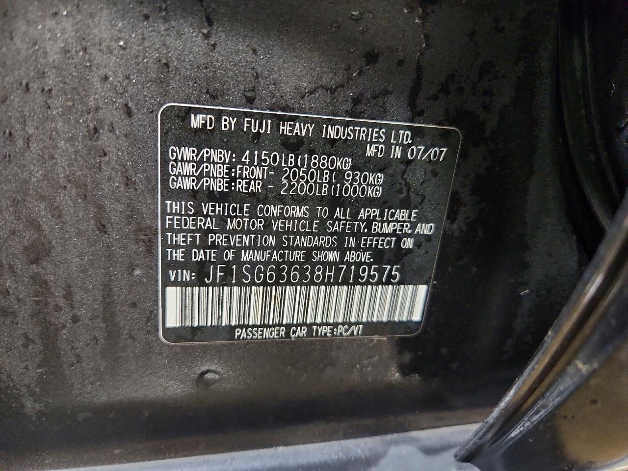 2008 Subaru Forester 2.5x