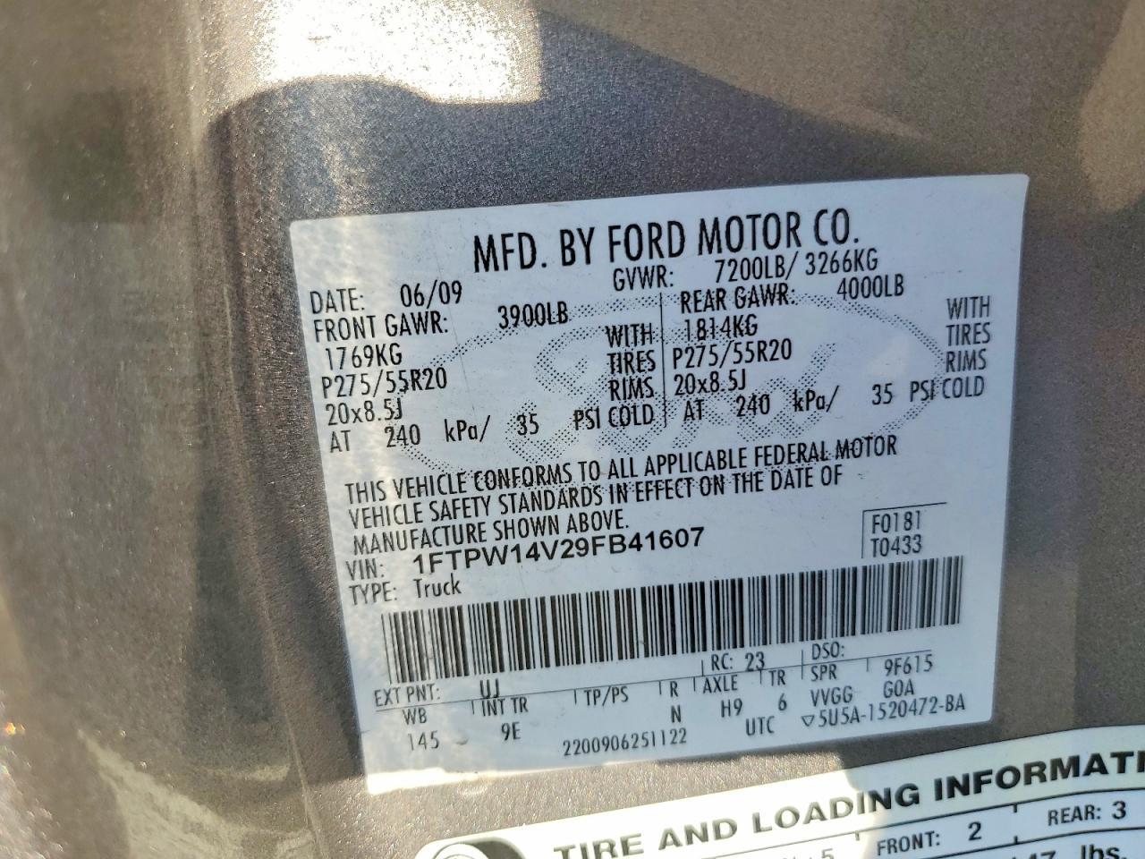 2009 Ford F150 Supercrew