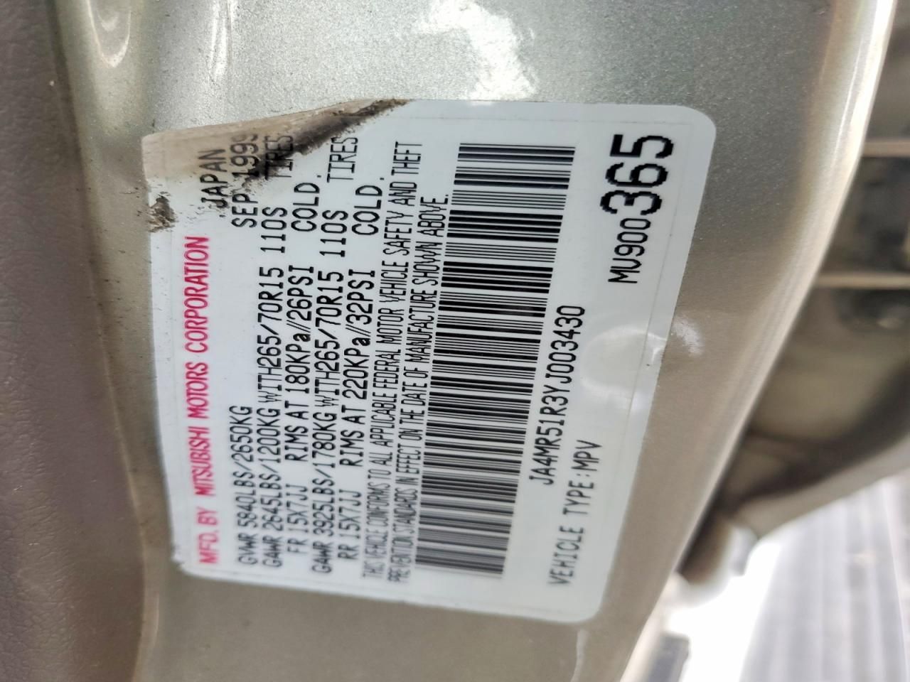 2000 Mitsubishi Montero