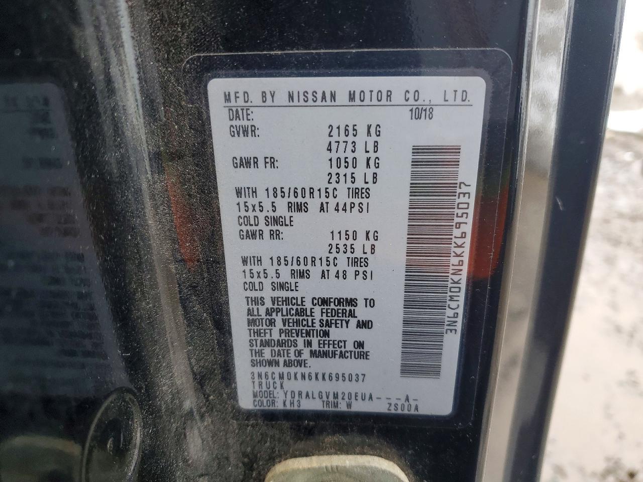 2019 Nissan NV200 Utility / Service Van