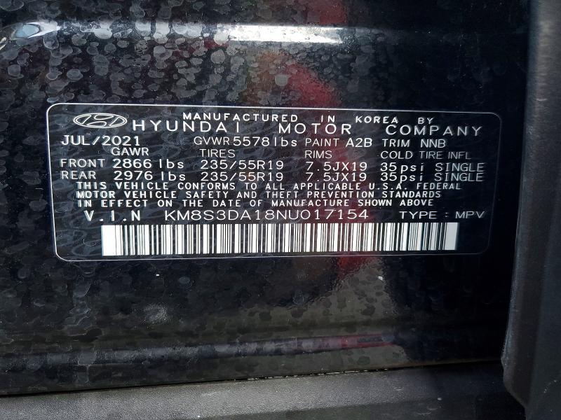 2022 Hyundai Santa fe sel Premium
