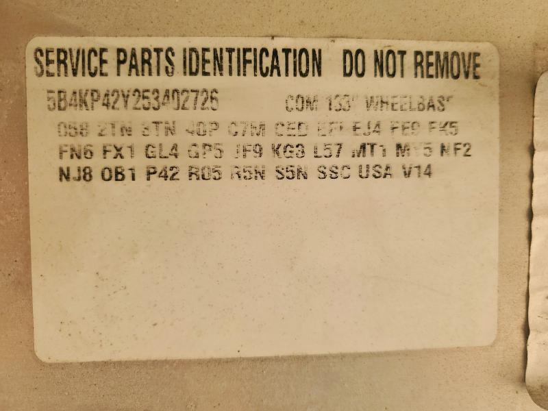 2005 Workhorse Custom Chassis Forward Control Chassis P4500