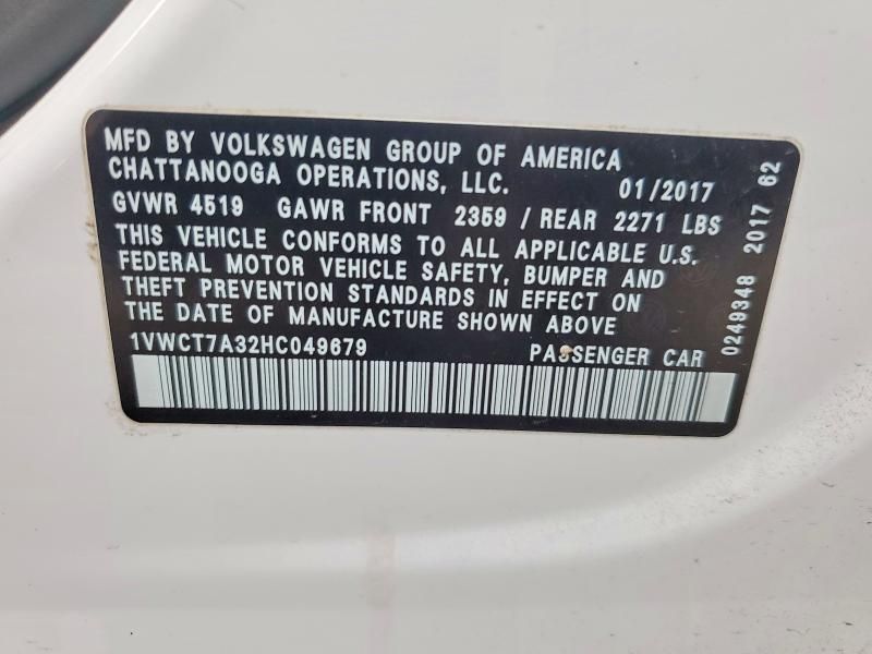 2017 Volkswagen Passat sel Premium