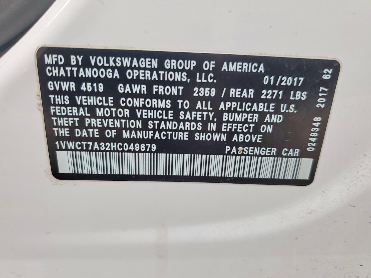 2017 Volkswagen Passat sel Premium