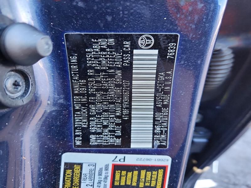 2017 Toyota Camry le