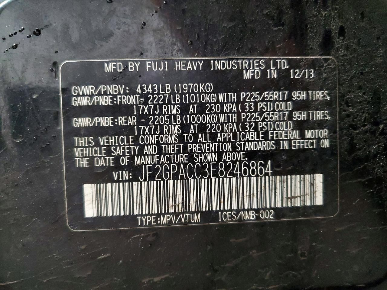 2014 Subaru Xv Crosstrek 2.0 Premium