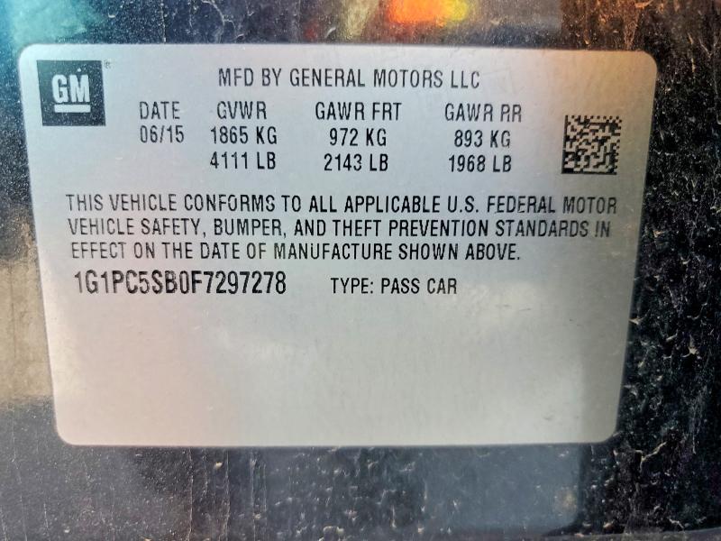 2015 Chevrolet Cruze lt