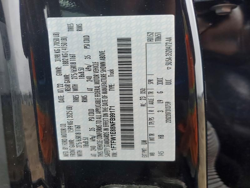 2022 Ford F150 Supercrew