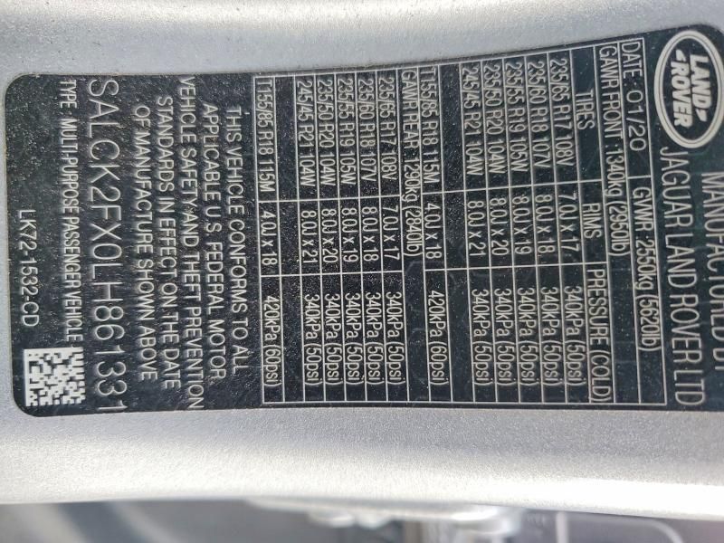 2020 Land Rover Discovery Sport