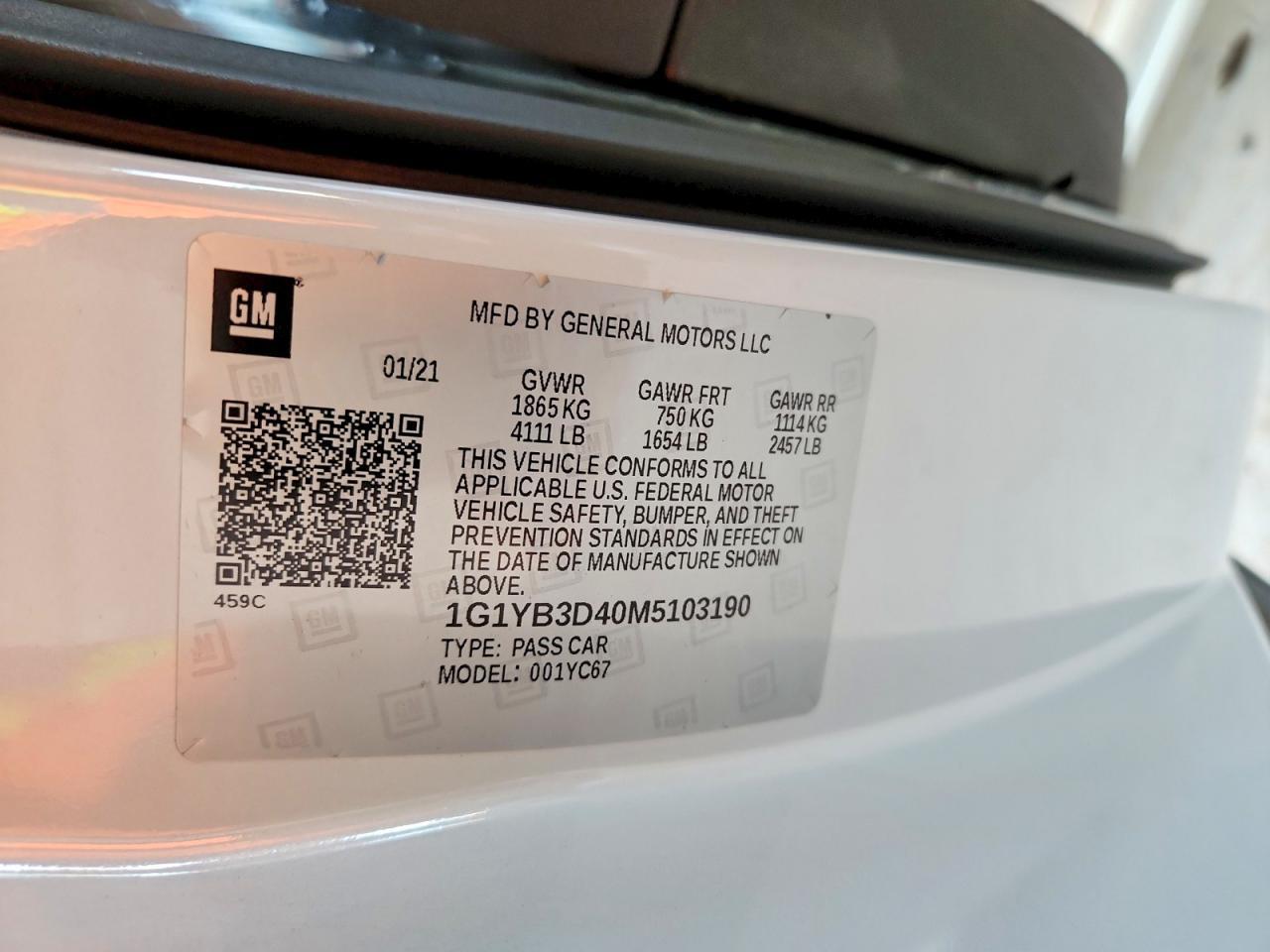 2021 Chevrolet Corvette Stingray 2LT