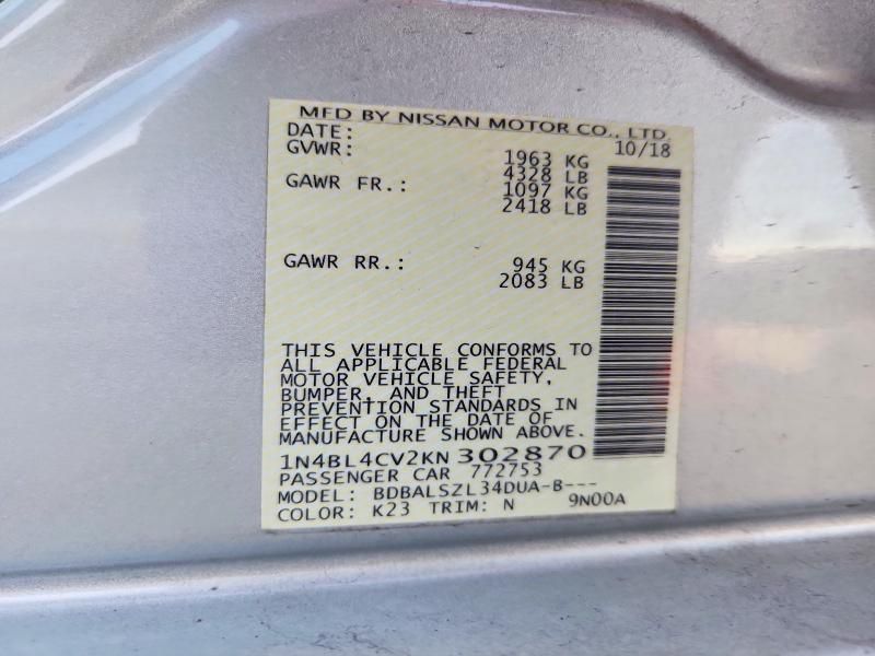 2019 Nissan Altima sr