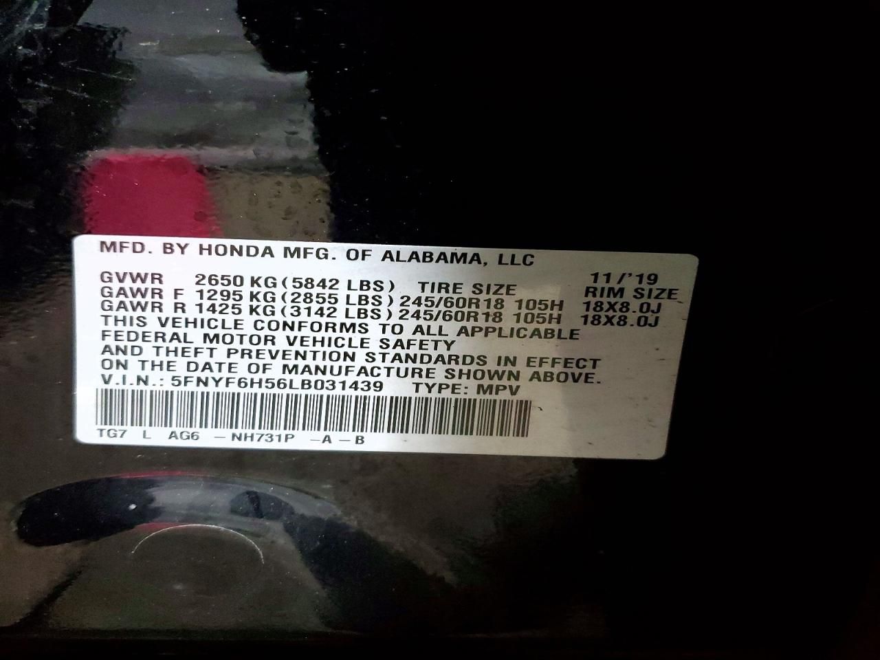 2020 Honda Pilot exl