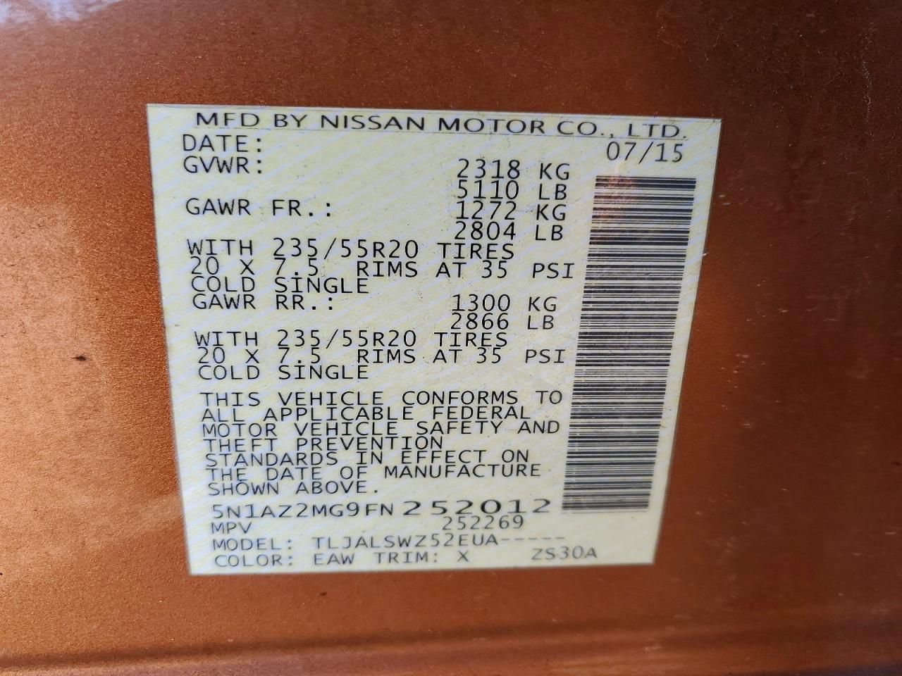 2015 Nissan Murano s