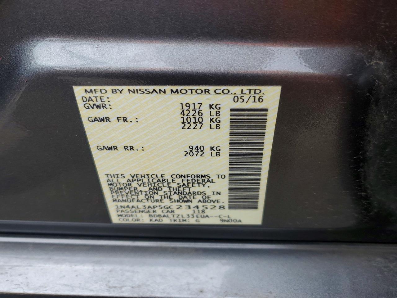 2016 Nissan Altima 2.5