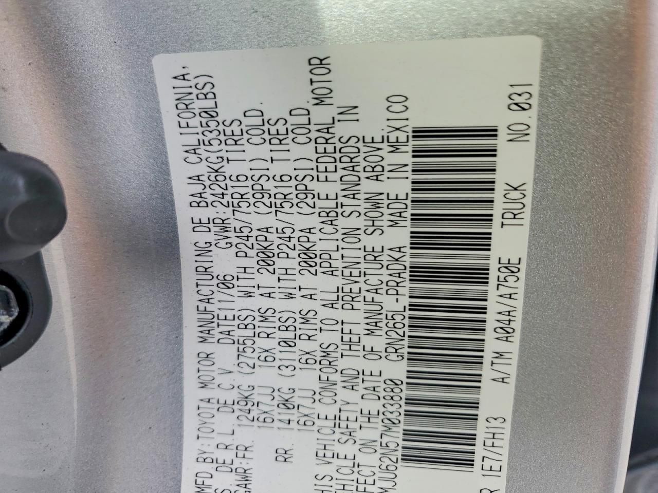 2007 Toyota Tacoma Double Cab Prerunner