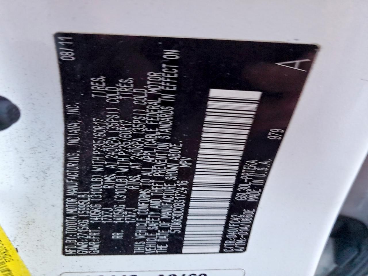 2011 Toyota Sienna le