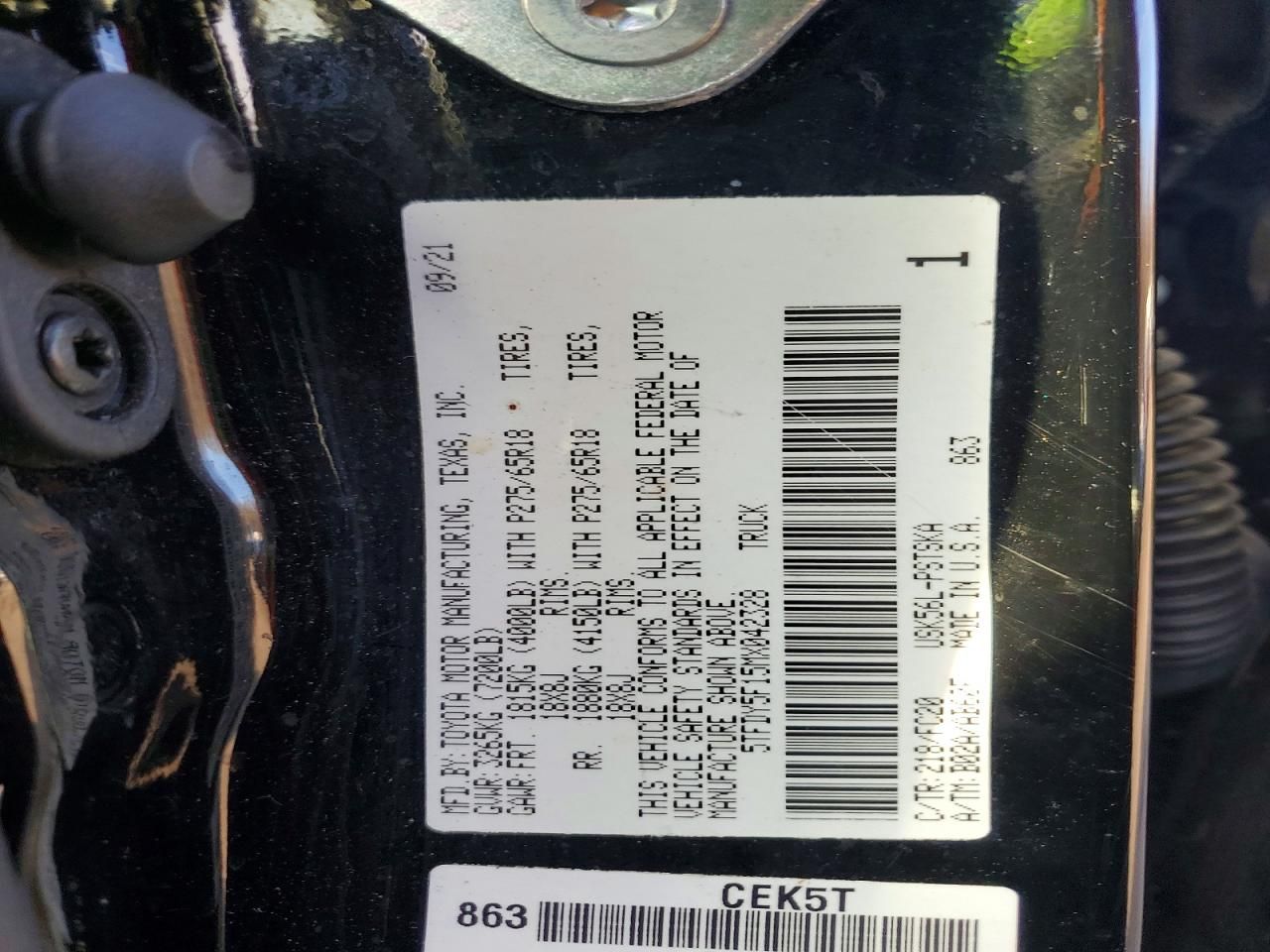 2021 Toyota Tundra Crewmax SR5