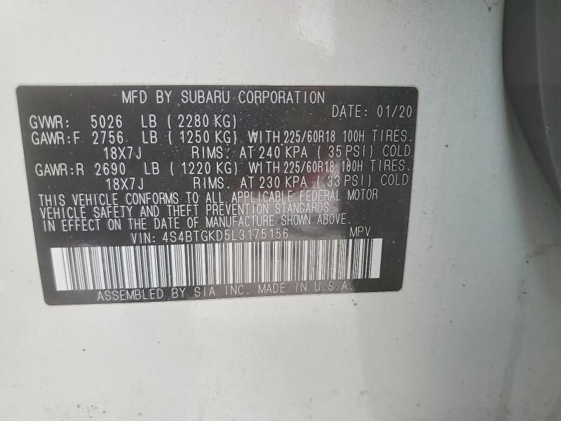 2020 Subaru Outback Onyx Edition xt