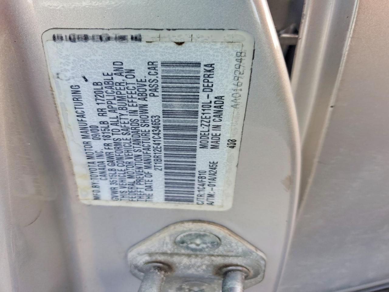 2001 Toyota Corolla ce