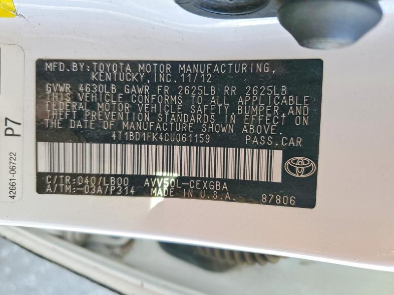 2012 Toyota Camry Hybrid xle