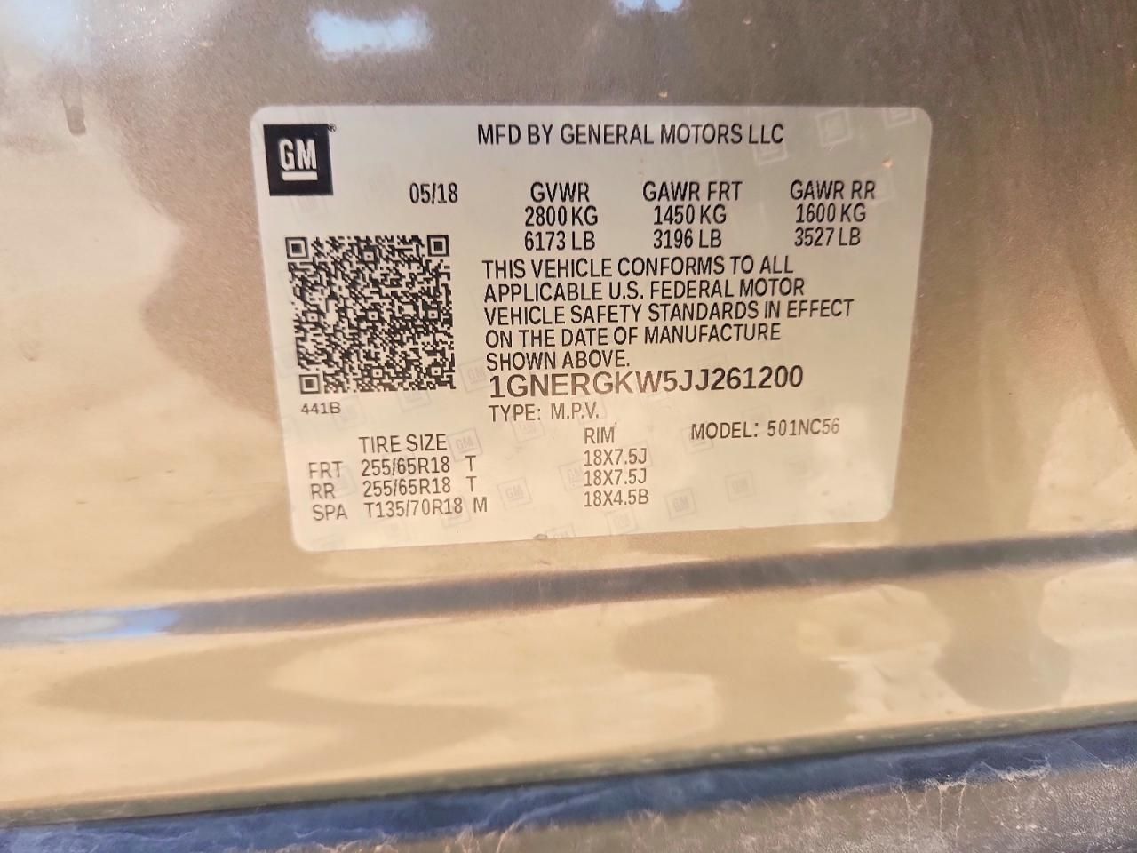 2018 Chevrolet Traverse lt