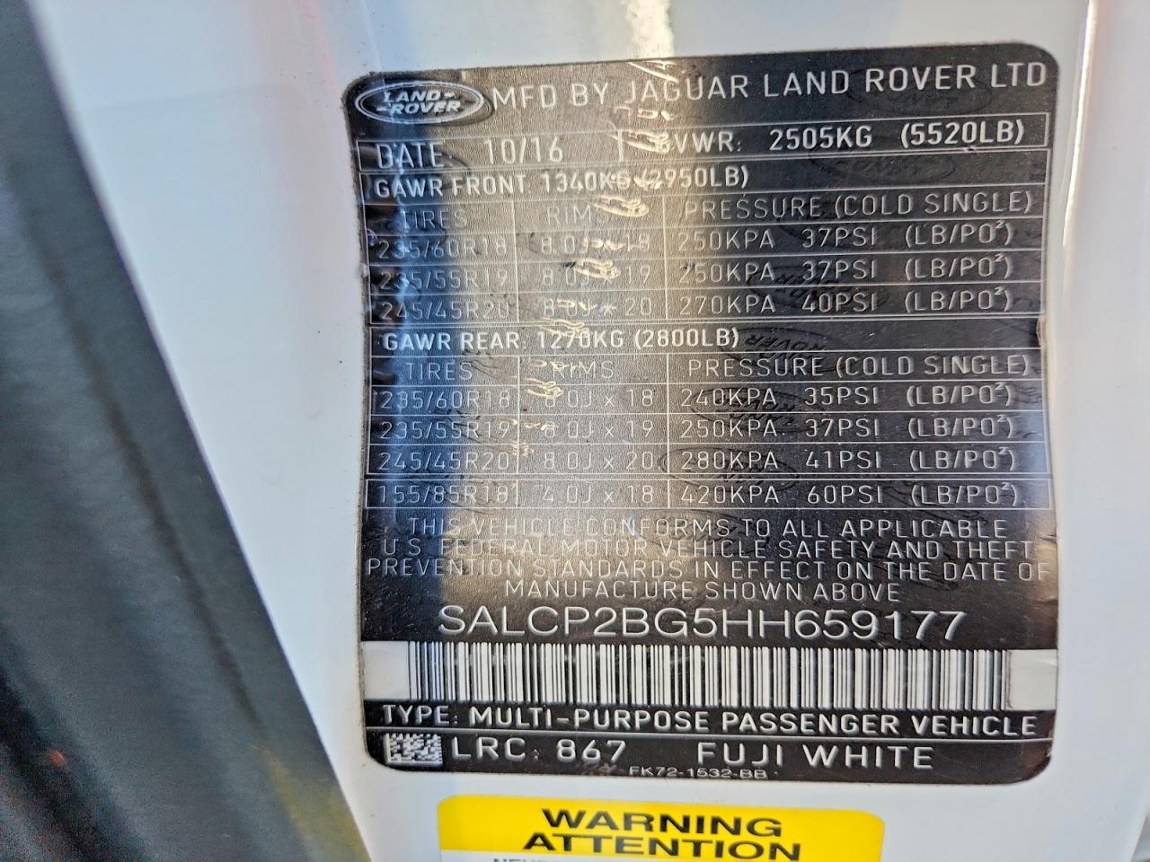 2017 Land Rover Discovery Sport se