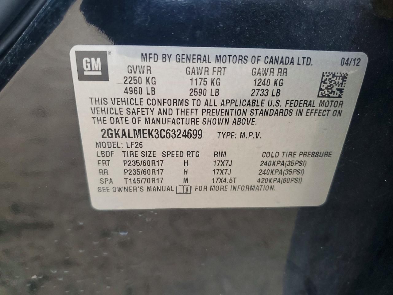 2012 GMC Terrain sle