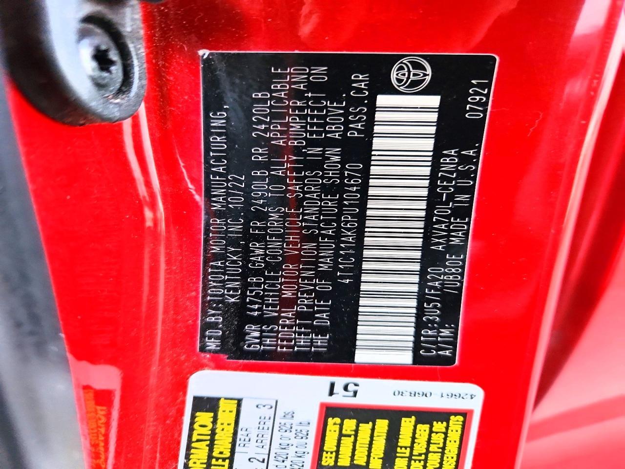 2023 Toyota Camry le