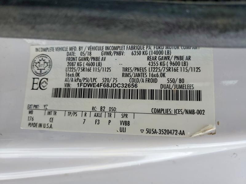 2018 Ford E450 BOX Truck