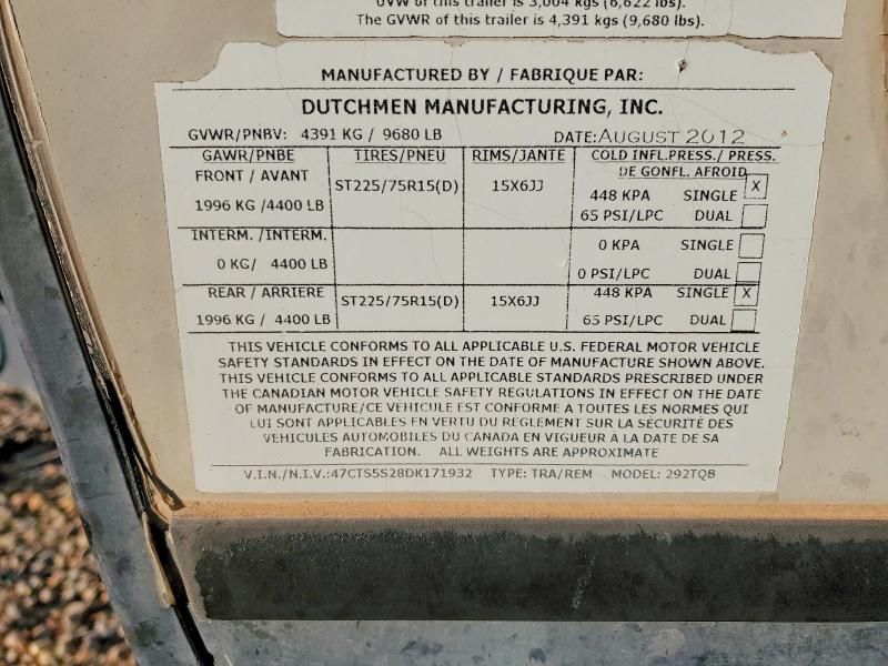 2013 Kodiak Travel Trailer