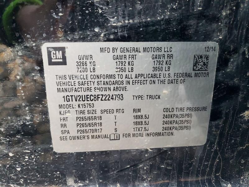 2015 GMC Sierra K1500 sle