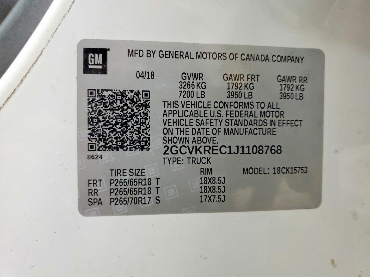 2018 Chevrolet Silverado K1500 LT