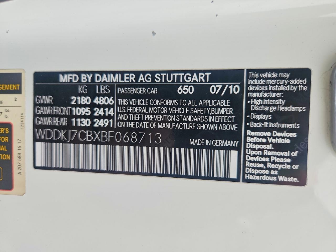 2011 Mercedes-Benz E 550