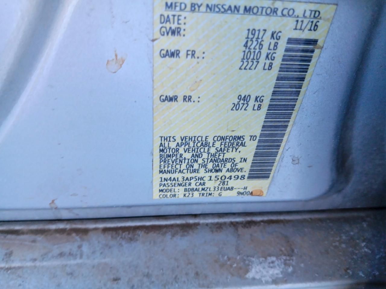 2017 Nissan Altima 2.5