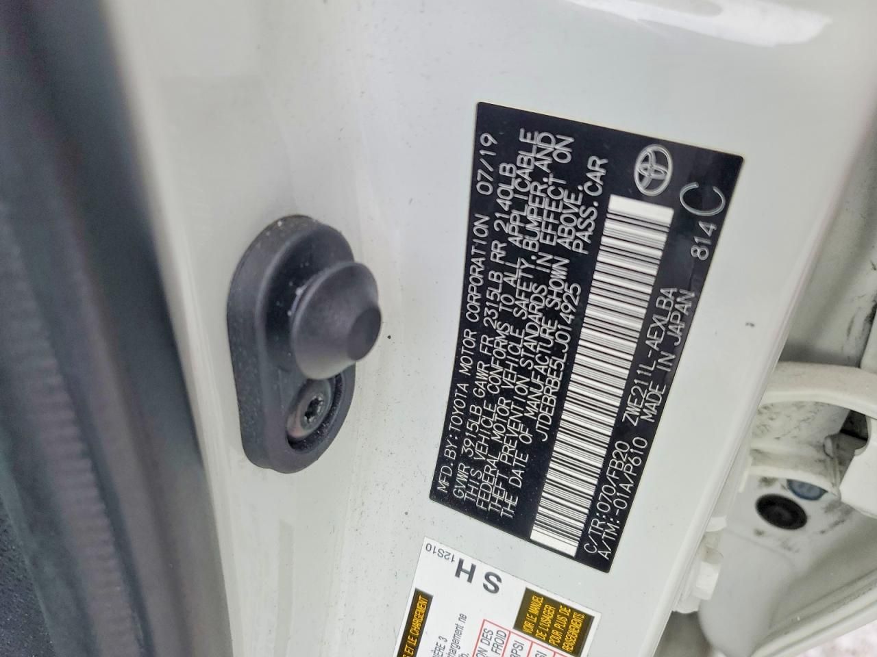 2020 Toyota Corolla le