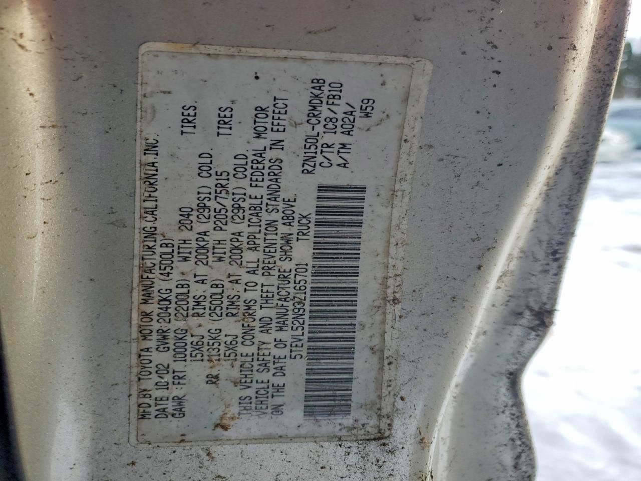 2003 Toyota Tacoma Xtracab