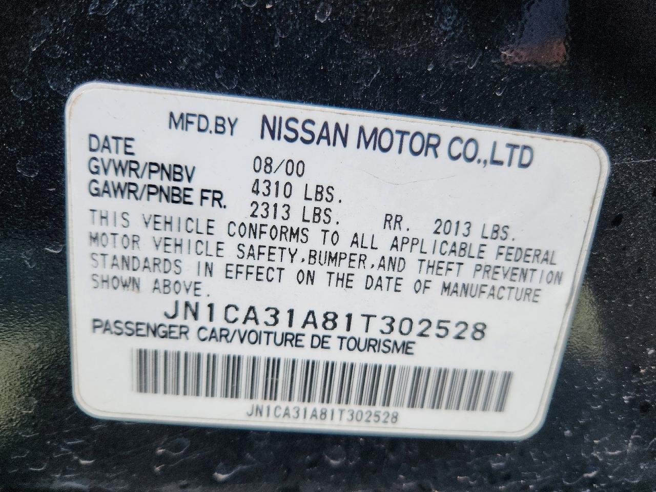 2001 Nissan Maxima se