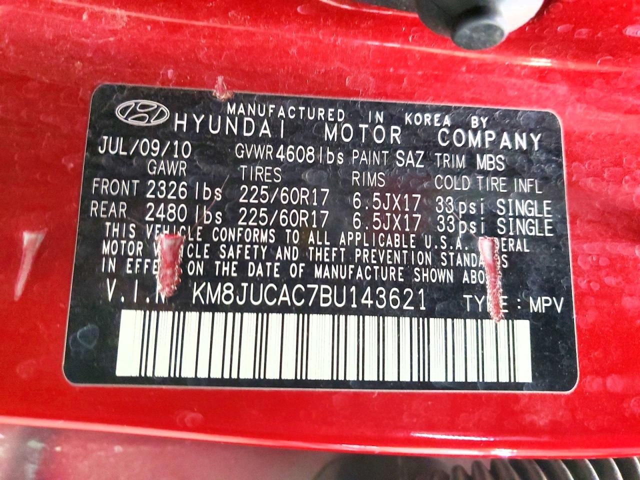 2011 Hyundai Tucson gls